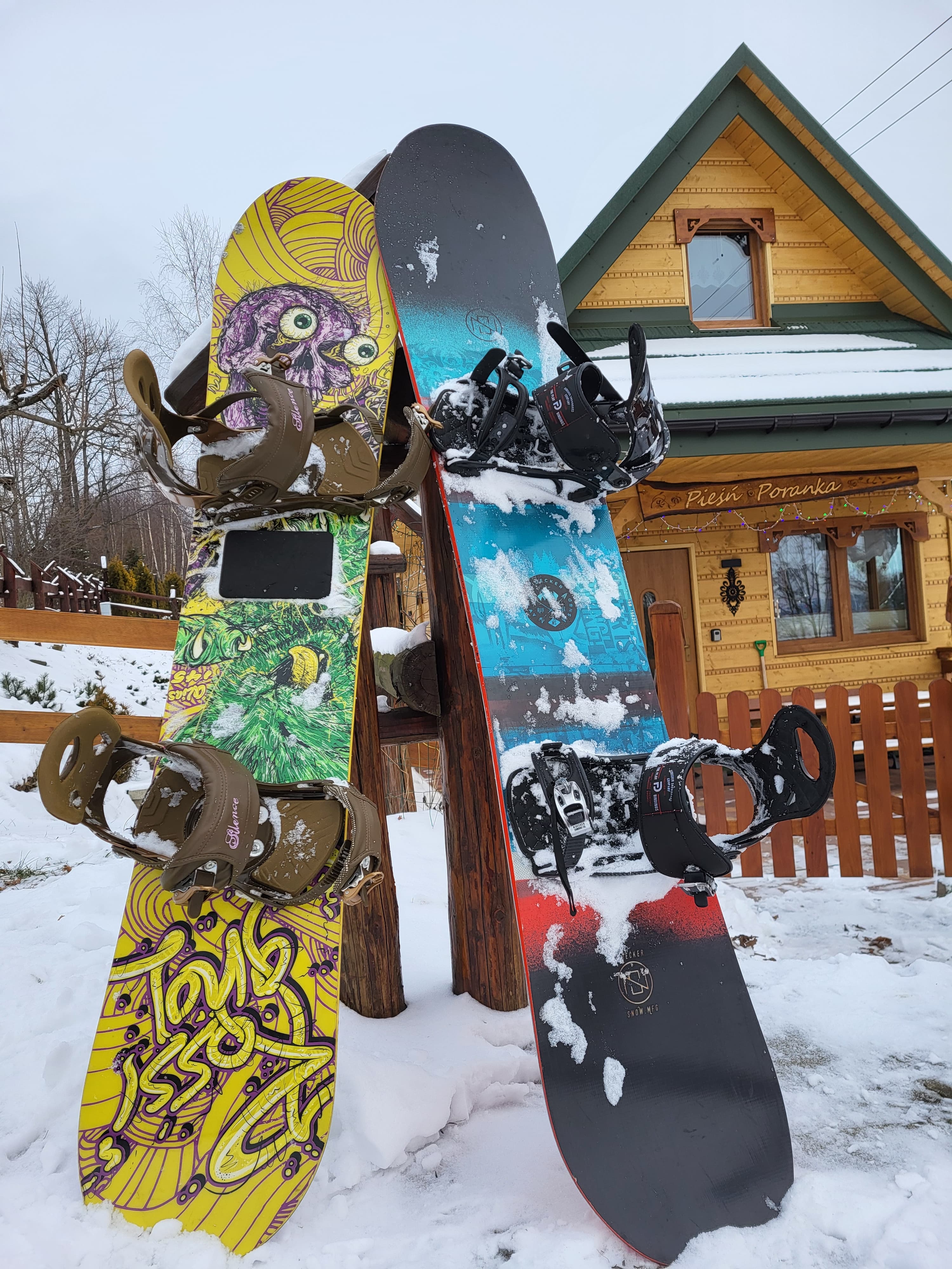 Zima w górach, snowboard